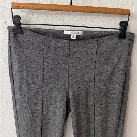 CAbi Audrey Ponte Pants Light Gray Size 4 Style #814 Stretch Comfort - Picture 3 of 5